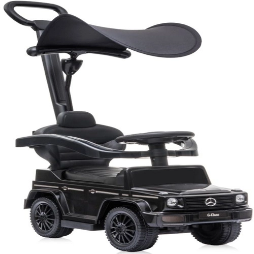 Детска черна кола за яздене с дръжка и сенник Mercedes-Benz G350d | PAT4823