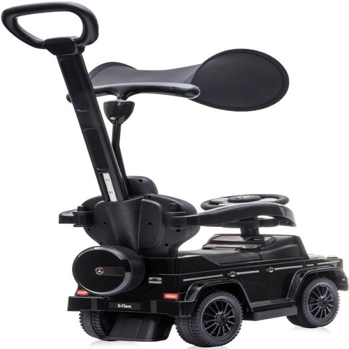 Детска черна кола за яздене с дръжка и сенник Mercedes-Benz G350d | PAT4823