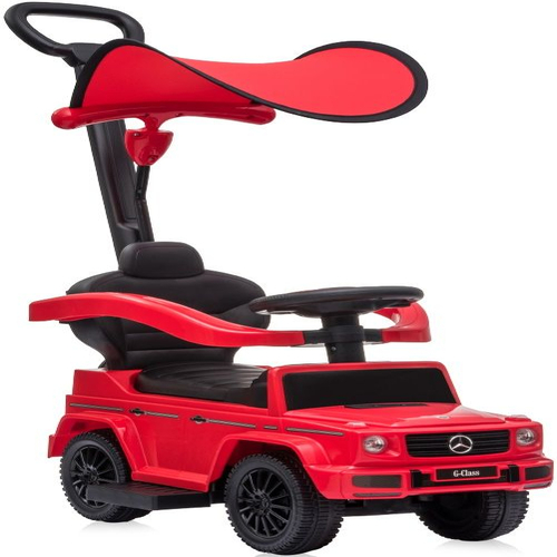 Детска червена кола за яздене с дръжка и сенник Mercedes-Benz G350d | PAT4825