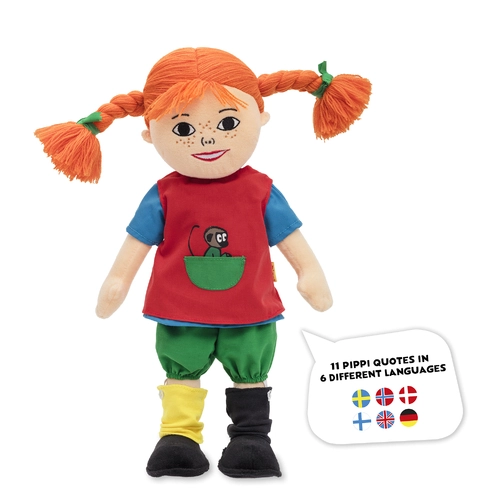 Детска говореща мека кукла Пипи 40 см  - 1