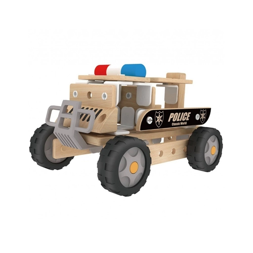 Детски дървен конструктор Полицейски автомобил | PAT5025