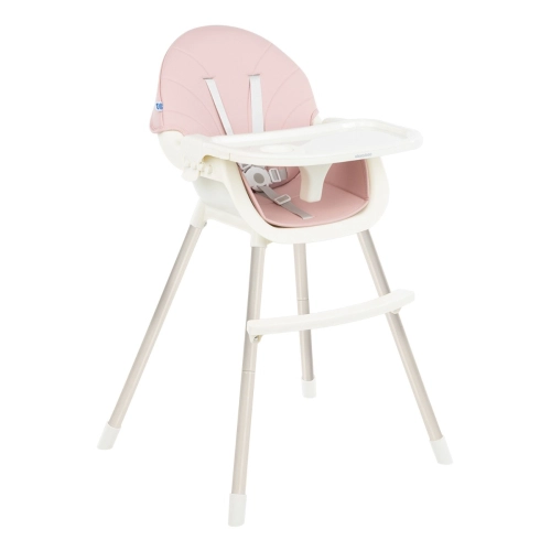 Детски розов стол за хранене 2в1 Nutri Steel Pink | PAT5134