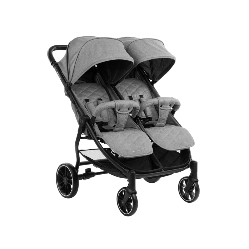 Бебешка сива количка за близнаци Happy 2 Light Grey 2023 | PAT5246