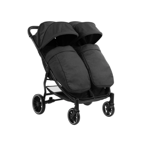 Бебешка черна количка за близнаци Happy 2 Black 2023 | PAT5248
