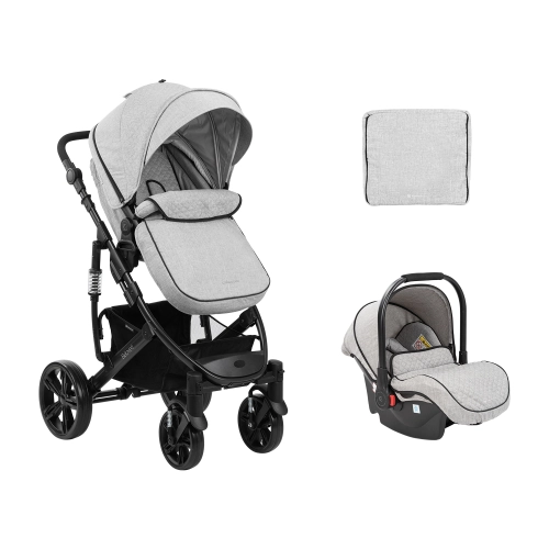 Бебешка комбинирана количка 3в1 Beloved Light Grey 2023 | PAT5261