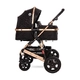 Бебешка комбинирана количка Lora Luxe Black  - 3