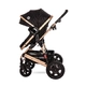 Бебешка комбинирана количка Lora Luxe Black  - 6