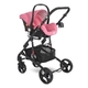 Бебешка комбинирана количка Alba Classic Set Candy Pink  - 8