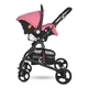 Бебешка комбинирана количка Alba Classic Set Candy Pink  - 9