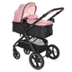 Бебешка комбинирана количка Viola Set Pink  - 2