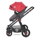 Бебешка комбинирана количка 3в1 Alexa Cherry Red  - 6