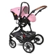 Бебешка комбинирана количка Lora Set Candy Pink  - 4