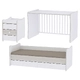 Детско трансформиращо дървено легло Maxi Plus 70/160 Бяло/Розов crossline  - 2
