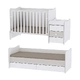 Детско трансформиращо дървено легло Maxi Plus 70/160 Бяло/Розов crossline  - 3
