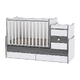 Детско трансформиращо дървено легло Maxi Plus New бяло/винтидж сиво  - 1