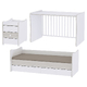 Детско трансформиращо дървено легло Maxi Plus New бяло/винтидж сиво