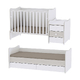 Детско трансформиращо дървено легло Maxi Plus New бяло/винтидж сиво
