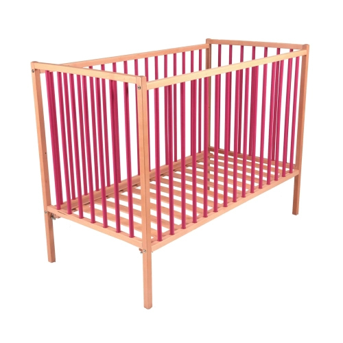 Детско розово дървено легло Remi Натур  - 1