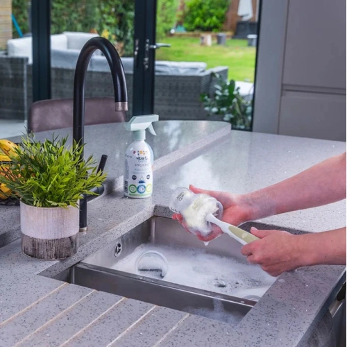 2в1 Универсална четка за бебешки шишета и биберони  PAT5446