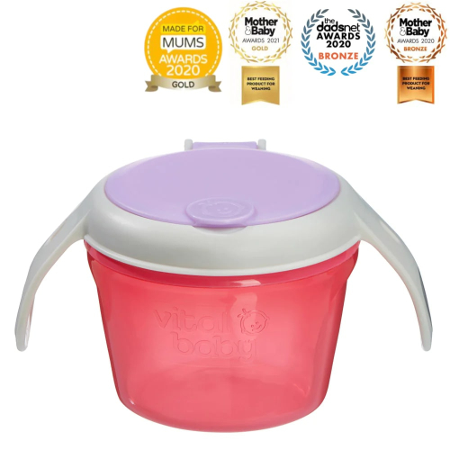 Бебешка лилава купа за хранене без разсипване  | PAT5455