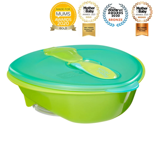 Бебешка зелена вакумна купа за хранене  | PAT5468