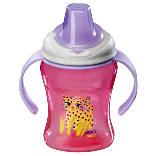 Детска лилава чаша за лесно отпиване с подвижни дръжки  | PAT5488