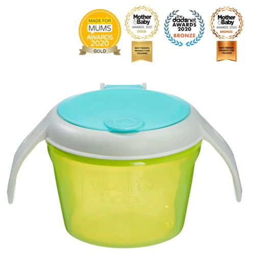 Бебешка зелена купа за хранене без разсипване | PAT5490