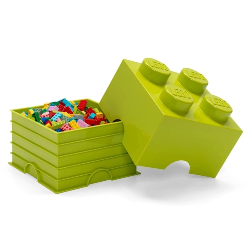 Кутия за съхранение Тухличка 4, зелен цвят  - 3