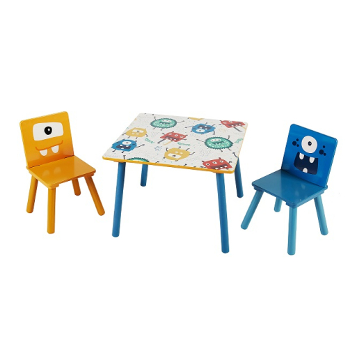 Комплект - за игра и рисува дървена маса с 2 столчета,  | PAT5572
