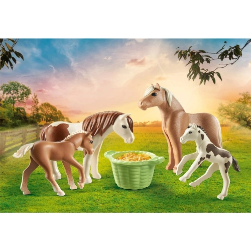 Детски комплект за игра Исландски понита с жребчета Country | PAT5752