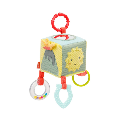 Бебешка играчка Активно кубче Дино Happy Dino, 10 х 10 см | PAT6013