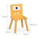 Комплект - за игра и рисува дървена маса с 2 столчета,   - 4
