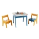 Детска маса с 2 столчета  за редене на конструки тип LEGO  - 1