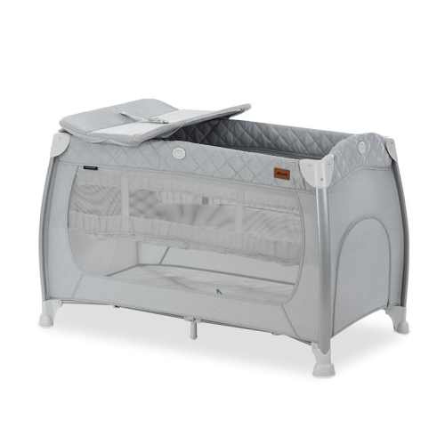 Бебешка кошара Play N Relax Center New Quilted Grey 2 нива  | PAT6634