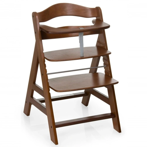Детски дървен стол за хранене Alpha+B Walnut | PAT6659