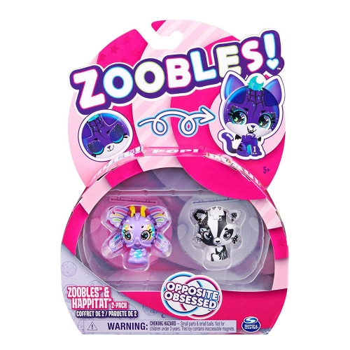 Детски игрален комплект Zoobles фигури Butterfly & Fox  - 1