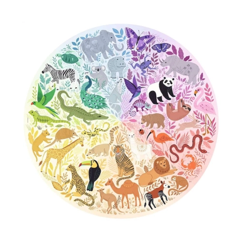Детски пъзел 500 елемента Кръг от цветове: Животни | PAT7171