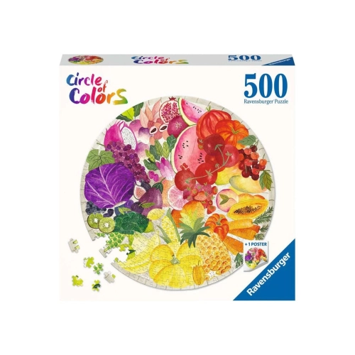 Детски пъзел 500 части Кръг от цветове: Плодове и зеленчуци | PAT7174