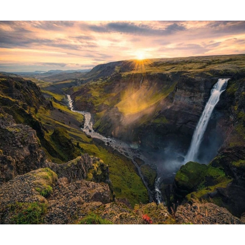 Детски пъзел 1000 елемента Водопад Хайфос Исландия | PAT7227
