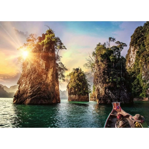 Детски пъзел Скали в езерото Чу, Тайланд 1000 елемента | PAT7388