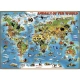 Детски пъзел Животинска карта на света 300 елемента XXL   - 2