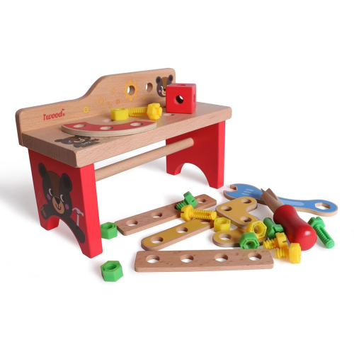 Комплект детски дървени инструменти с работна маса | PAT7436