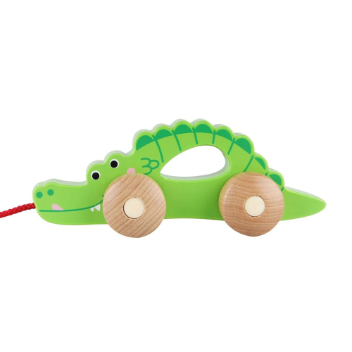 Детска играчка Дървен крокодил за дърпане | PAT7438