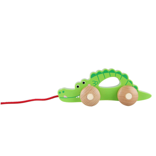 Детска играчка Дървен крокодил за дърпане | PAT7438