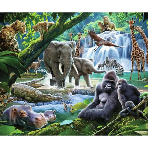 Детски пъзел Животни в джунглата 100 елемента ХХL | PAT7445