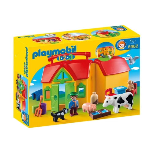 Детски комплект за игра Преносима ферма 1-2-3 | PAT7573