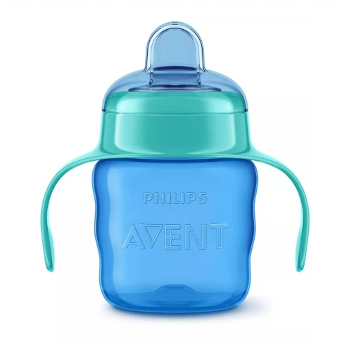 AVENT Неразливаща се чаша с дръжки 6м+, 200 мл, СИНЯ | PAT7682