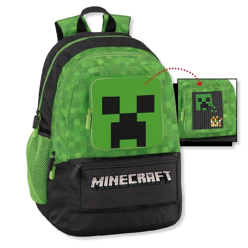 Ученическа раница Minecraft Creeper pixel | PAT7745