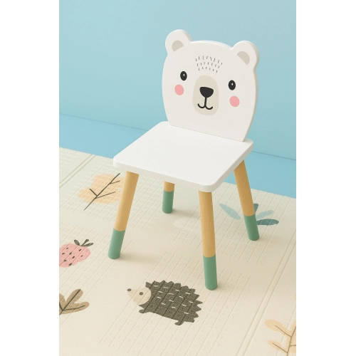Здрава детска дървена маса с два стола Lion&Bear  PAT63244