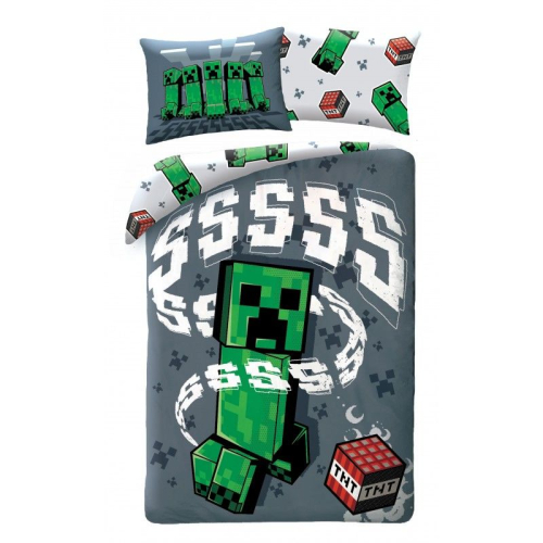 Детски спален комплект Minecraft 324 Creeper Sss | PAT8664